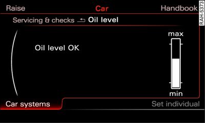 Display: Oil level display